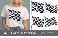 Watercolor Race Flag Clipart Product Image 1