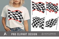 Watercolor Race Flag Clipart Product Image 1