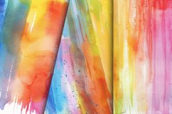 Watercolor Rainbow Digital Paper Bundle Product Image 6