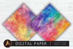 Watercolor Rainbow Boho Digital Paper Product Image 1