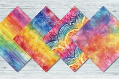Watercolor Rainbow Boho Digital Paper Bundle Product Image 5