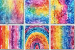 Watercolor Rainbow Boho Digital Paper Bundle Product Image 4