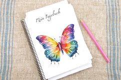 Watercolor Rainbow Butterfly Clipart Bundle Product Image 4
