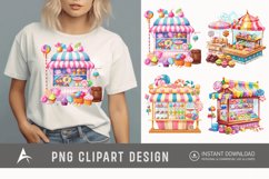 Watercolor Rainbow Candy Shop Clipart Product Image 1