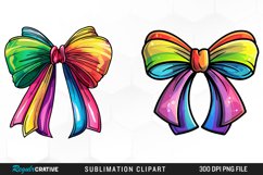 Watercolor Rainbow Bow Graphic Clipart Product Image 1