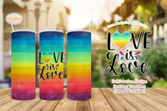 Love is Love - Watercolor Rainbow - 20oz Tumbler Sublimation Product Image 1