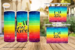 Love is Love - Watercolor Rainbow - 20oz Tumbler Sublimation Product Image 2
