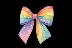 watercolor rainbow bow, blended coquette bow, artistic bow design, rainbow clipart art, digital bow design, watercolor blend design, blended bow art, artistic rainbow blend, coquette bow art, rainbow sublimation design