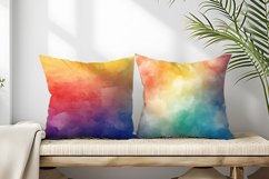 Watercolor Rainbow Gradient Digital Paper | Colorful Texture Product Image 2
