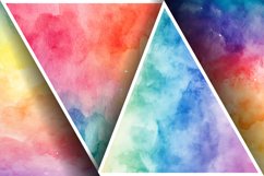 Watercolor Rainbow Gradient Digital Paper | Colorful Texture Product Image 3