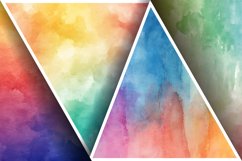 Watercolor Rainbow Gradient Digital Paper | Colorful Texture Product Image 3