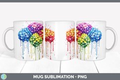 GorgeousWatercolor Rainbow Mug Wrap design.