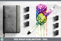 GorgeousWatercolor Rainbow Pen Wrap design.