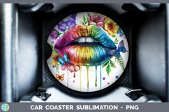 GorgeousWatercolor Car Coaster design.