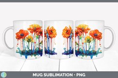 GorgeousWatercolor Rainbow Mug Wrap design.