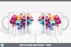 GorgeousWatercolor Rainbow Mug Wrap design.