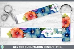 GorgeousWatercolor Rainbow Key Fob design.