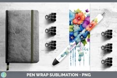 GorgeousWatercolor Rainbow Pen Wrap design.