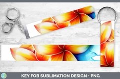 GorgeousWatercolor Rainbow Key Fob design.