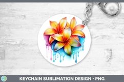 GorgeousWatercolor Rainbow Keychain design.