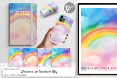 Digital Paper Watercolor Rainbow Sky Product Image 1