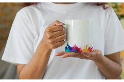 Watercolor Rainbow Splash Mug sublimation design Product Image 2