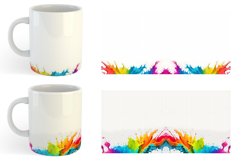 Watercolor Rainbow Splash Mug sublimation design Product Image 3
