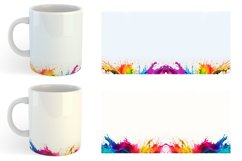Watercolor Rainbow Splash Mug sublimation design Product Image 4