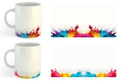 Watercolor Rainbow Splash Mug sublimation design Product Image 6