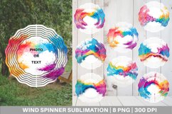 Wind Spinner Watercolor Rainbow Splash | Sublimation Spinner Product Image 1