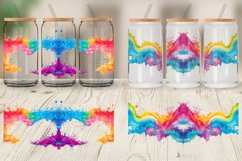 Watercolor Rainbow Splash Glass Can Wraps Product Image 3