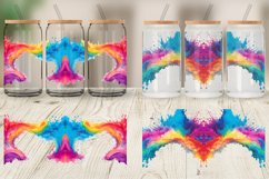 Watercolor Rainbow Splash Glass Can Wraps Product Image 4