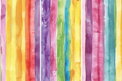 Watercolor Rainbow Stripes Digital Paper Bundle Product Image 3