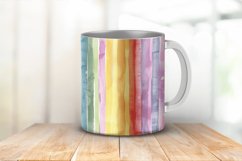 Watercolor Rainbow Stripes Digital Paper Bundle Product Image 2