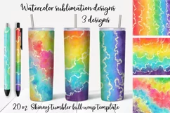 Watercolor rainbow sublimation design