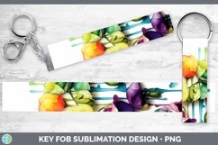 GorgeousWatercolor Rainbow Key Fob design.