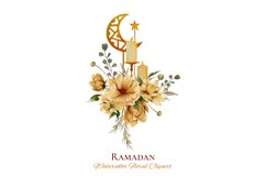 Ramadan Watercolor Floral Clipart Graphic Product Image 4