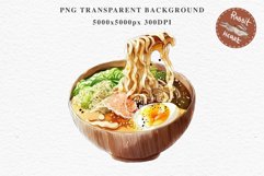 Watercolor Ramen Korean Food Asian Noodles Clipart PNG Transparent Print for invitation t-shirt designs sublimation designs tumbler kids printable Korean food png, sublimation, ramen clipart, noodles clip art, asian eggs vegetables Kimchi Bulgogi