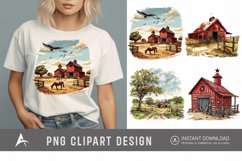 Watercolor Ranch Clipart Product Image 1