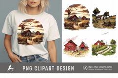 Watercolor Ranch Clipart Product Image 1