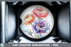 GorgeousWatercolor Car Coaster design.