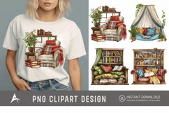 Watercolor Reading Nook Clipart Product Image 1