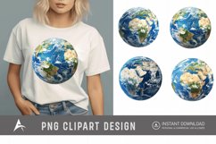 Watercolor Realistic Earth Clipart Art Product Image 1