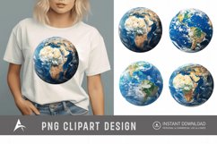 Watercolor Realistic Earth Clipart Product Image 1