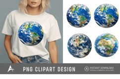 Watercolor Realistic Earth Clipart Product Image 1
