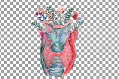 Watercolour floral larynx with thyroid med decor graphic art Product Image 9