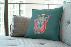 Watercolour floral larynx with thyroid med decor graphic art Product Image 8