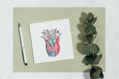 Watercolour floral larynx with thyroid med decor graphic art Product Image 6