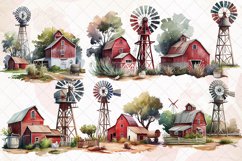 Red Barn Watercolor Sublimation Product Image 2