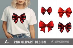 Watercolor Red Bow Clipart Product Image 1